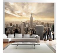 Papier Peint Panoramique New York 150x105 cm Papier Peint Intissé 3D Paysage Urbain Muraux Tapisserie Photo Décoration Murale Poster Mural XXL pour Chambre Salon 2250-ABC