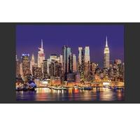 Papier Peint Panoramique New York 350x256 cm Papier Peint Intissé 3D Architecture Urbaine Muraux Tapisserie Photo Décoration Murale Poster Mural XXL pour Chambre Salon 2526-ABC