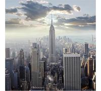 Papier Peint Panoramique New York 400x280 cm Papier Peint Intissé 3D Architecture Urbaine Muraux Tapisserie Photo Décoration Murale Poster Mural XXL pour Chambre Salon 2463-ABC