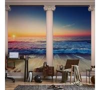 Papier Peint Panoramique Océan 200x140 cm Papier Peint Intissé 3D Flots Muraux Tapisserie Photo Décoration Murale Poster Mural XXL pour Chambre Salon 939-ABP