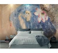 Papier Peint Panoramique Oiseau Lotus Vintage Papier Peint 3D Tapisserie Murale Décoration Chambre Salon -songqians-09161-400cmx280cm