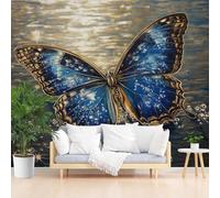 Papier Peint Panoramique Papillon Animal Peint Papier Peint Intissé Poster Mural xxl Paysage D'Ombre et de Lumière du Lac Poster Geant Mural pour Salon Chambre Décoration Murale 150x105cm(L x H)