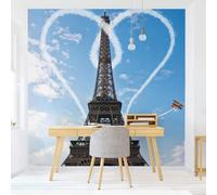 Papier Peint Panoramique Paris 200x140 cm Papier Peint Intissé 3D Amour Muraux Tapisserie Photo Décoration Murale Poster Mural XXL pour Chambre Salon 1435-ABC