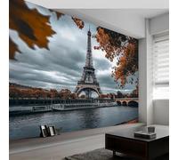 Papier Peint Panoramique Paris 250x175 cm 3D Papier Peint Intissé Paysage Urbain D'automne Photo Trompe l'oeil Poster Grand Mural Salon Chambre Enfant Chambre Décoration Murale a-4315