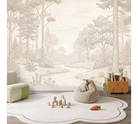 Papier Peint Panoramique Pastorale Forêt Décoration Murale 350 x 256cm | Géant 3D Papier Peint Intissé pour Salon Chambre Salle à Manger Chambre d'Enfant, Élégante Paysage Arbre Poster