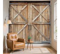 Papier Peint Panoramique Pays de la Porte en Bois Mural 250x175 cm 3D Papier Peint Intisse Porte en Bois Rétro Fresque Murale Chambre Coucher Salon Décoration Photo Poster Geant Murale w.2526