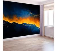 Papier Peint Panoramique Paysage Fantastique Papier Peint Intissé 450 x 280 cm, pour Mur Salon Cuisine Bain Couloir Salle à Mange Coulée De Lave Rayures