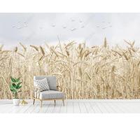 Papier Peint Panoramique Paysage Fleurs Et Herbes 400x280cm Papier Peint 3D Intissé Tapisserie Poster Chambre Salon Decoration Murale -MIWEI Wallpaper-ZXY-40031