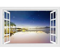 Papier Peint Panoramique Paysage Naturel 200x140 cm Papier Peint Intissé 3D Vue Sur La Mer Muraux Tapisserie Photo Décoration Murale Poster Mural XXL pour Chambre Salon 1051-ABP