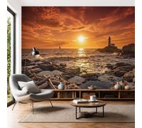 Papier Peint Panoramique Paysages Côtiers Au Coucher Du Soleil250x175cm