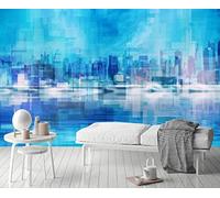 Papier Peint Panoramique Peinture À L'Huile Abstraite D'Architecture Urbaine 310x250cm Papier Peint 3D Intissé Tapisserie Poster Chambre Salon Decoration Murale -MIWEI Wallpaper-ZXY-27086