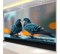 Papier Peint Panoramique Pigeon 200x140 cm 3D Papier Peint Intissé Animal Oiseau Photo Trompe l'oeil Poster Grand Mural Salon Chambre Enfant Chambre Décoration Murale a-2954