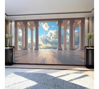 Papier Peint Panoramique piliers de pierre du palais Intissé 300 x 210 cm Ciel Bleu Déco Chambre Salon Fresque Murale Wallpaper