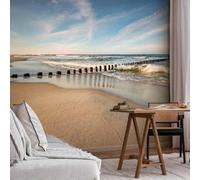 Papier Peint Panoramique Plage 400x280 cm Papier Peint Intissé 3D Océan Muraux Tapisserie Photo Décoration Murale Poster Mural XXL pour Chambre Salon 1655-ABC
