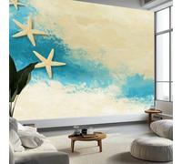 Papier Peint Panoramique Plage Étoiles, Papier Peint Poster Mural Géant Shabby Extrême, Fresque Murale Moderne Personnalisée pour Salon Chambre d’Enfants Restaurant, 350 x 256 cm (L x H)