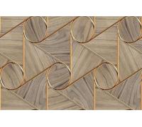 Papier Peint Panoramique Planche de Bois Vintage 450x315 cm 3D Papier Peint Intissé Géométrie Photo Trompe l'oeil Poster Geant Mural Salon Chambre Enfant Chambre Décoration Murale a-10095