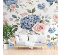 Papier Peint Panoramique Plantes une Fleur de Rose Papier Peint Intissé Poster Mural xxl Fleurs Naturel Poster Geant Mural Personnalisé 3D pour Salon Chambre Décoration Murale 500x317cm(L x H)