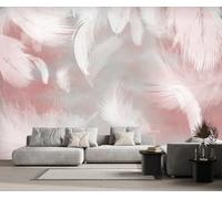 Papier Peint Panoramique Plume Blanche Simplicité Papier Peint 3D Tapisserie Murale Décoration Chambre Salon -songqians-30000-300cmx210cm