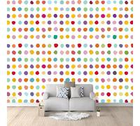 Papier Peint Panoramique Pois 350x256 cm 3D Papier Peint Intissé Résumé Coloré Photo Trompe l'oeil Poster Geant Mural Salon Chambre Enfant Chambre Décoration Murale a-8221