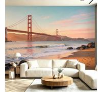 Papier Peint Panoramique Pont du Golden Gate Mural 200x140 cm 3D Papier Peint Intisse San Francisco, États-Unis Fresque Murale Chambre Coucher Salon Décoration Photo Poster Geant Murale w.9217