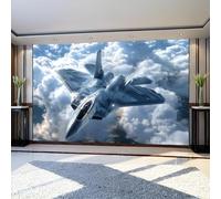 Papier Peint Panoramique Poster Géant avions de camouflage de guerre200 x 140 cm Bleu 3D Tapisserie Photo Intissée Fresque Salon Chambre Fond TV