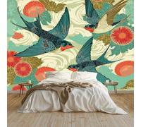 Papier peint Panoramique pour Enfant 200 x 140 cm - Photo Murale Esthétique orientale Animaux - Revêtement Mural Décoratif - Décoration pour Salon Chambre Cuisine Salle de Bain Ado