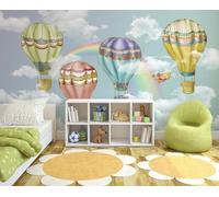 Papier Peint Panoramique Rainbow Birds Nuages 450x300cm Papier Peint 3D Intissé Tapisserie Poster Chambre Salon Decoration Murale -MIWEI Wallpaper-ZXY-32229