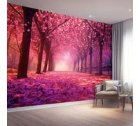 Papier Peint Panoramique Rêve Fleurs Chemin - 350 x 256 cm Poster Geant Murales 3D Décoration pour Salon Chambre Étude, Nature Thème Papier Peint intissé Mural