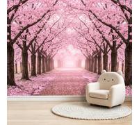 Papier Peint Panoramique Rêveur Nature 250 x 175 cm Décoration murale | Papier peint imprimé, Fleur Cerisier Bois Pétales, Durable Murale intissé pour Decoratif Salon Chambre Couloir