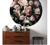 Papier peint panoramique rond - SANDERS & SANDERS - Couture de fleurs - Ø 125 cm - Adhésif - Écologique