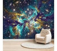 Papier Peint Panoramique Sci Fi 250 x 175 cm Décoration murale | Papier peint imprimé, Nébuleuse Étoiles Poussière Étoile Fluide, Durable Murale intissé pour Decoratif Salon Chambre Couloir