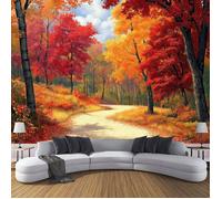 Papier Peint Panoramique Soie Sur Mesure 3D Motif Automne Paysage Papier Forêt Arbres Muraux Tapisserie Photo Décoration 350X250cm