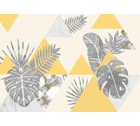 Papier Peint Panoramique Soie Sur Mesure 3D Motif Chinois Paysage Mur D'Arrière-Plan De Plantes Géométriques Peintes À La Main À La Mode Simple 300x210cm Chambre Adulte Enfant Zen Poster Geant Mural