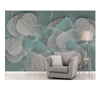 Papier Peint Panoramique Soie Sur Mesure 3D Motif Paysage Texture Moderne Et Minimaliste De Veines De Feuilles 350x256cm