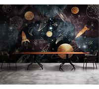 Papier Peint Panoramique Star Planet Lignes 250x175cm Papier Peint 3D Intissé Tapisserie Poster Chambre Salon Decoration Murale -MIWEI Wallpaper-ZXY-40440