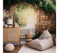 Papier Peint Panoramique Style Campagnard 150x105 cm Papier Peint Intissé 3D Mur de Pierre Muraux Tapisserie Photo Décoration Murale Poster Mural XXL pour Chambre Salon 586-ABP