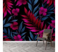 Papier Peint Panoramique Style Rural, Papier Peint Pastoral Plantes Fleurs Poster Mural Géant - Fresque Murale Moderne Personnalisée pour Salon Chambre d’Enfants Restaurant, 200 x 140 cm (L x H)