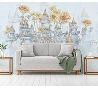 Papier Peint Panoramique Sunflower Vintage Papier Peint 3D Tapisserie Murale Décoration Chambre Salon -songqians-11940-380cmx255cm