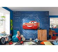 Komar Papier peint panoramique sur papier Disney Cars3 Blueprint 368 x 254 cm