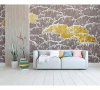 Papier Peint Panoramique Texture De Feuille De Ginkgo Vintage 400x280cm Papier Peint 3D Intissé Tapisserie Poster Chambre Salon Decoration Murale -MIWEI Wallpaper-ZXY-18125