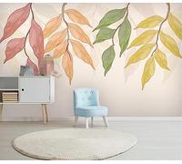 Papier Peint Panoramique Texture Feuille Feuille Vintage Papier Peint 3D Tapisserie Murale Décoration Chambre Salon -songqians-02100-300cmx210cm