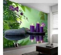 Papier Peint Panoramique Thème Zen Mural 200x140 cm 3D Papier Peint Intisse Bouddhisme Zen Fresque Murale Chambre Coucher Salon Décoration Photo Poster Geant Murale q.3770
