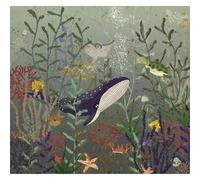 Papier peint panoramique Under The Sea 300 x 280cm Multicolore | Revêtement Mural, Tapisserie, Panneau Mural Décoratif | Pour salon, chambre, entrée Facile à poser et à enlever