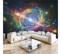 Papier Peint Panoramique Univers Galaxie 400x280 cm Poster Murale 3D Espace Planètes Tapisserie Photo Peinture Murale,Papier Peint Intissé Fresque pour Salon Chambre Toile Fond TV