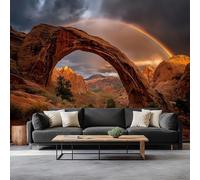 Papier Peint Panoramique Utah Rainbow Bridge 500 x 280 cm Poster Murale 3D, Style De Photographie Tapisserie Photo Peinture Murale, Papier Peint Intissé Fresque pour Salon Chambre Toile Fond TV
