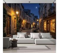 Papier Peint Panoramique Villes Anciennes D'Europe Rues Ruelles Maisons Pierre Murales Poster pour Salon, Adulte Chambre Décoration 200x140cm Personnalisable Papier Peint Soie Décoration Murale