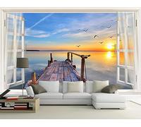 Papier Peint Panoramique Vue Sur Le Front De Mer 250x175cm Papier Peint 3D Intissé Tapisserie Poster Chambre Salon Decoration Murale -MIWEI Wallpaper-ZXY-37227
