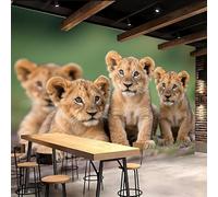 Papier Peint Panoramique300x256cm Lion papier peint panoramique nature Faune Toile de qualité supérieure à effet peinture, assemblage invisible, pour chambre d’amis