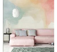 Papier Peint Papier Peint Aquarelle Abstrait Pour Salon 100 × 70 Cm Intissé Fresque Murale Moderne Et Minimaliste Grand Format Panoramique Revêtement Mural Art Pastel Doux Décoration Murale Pour