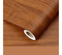 Papier peint Papier peint autocollant en grain de bois, papier contact imperméable for salon, cuisine, rénovation meubles, PVC à décoller et coller pour la Décoration(Teak Wallpaper,40cm x 5m)